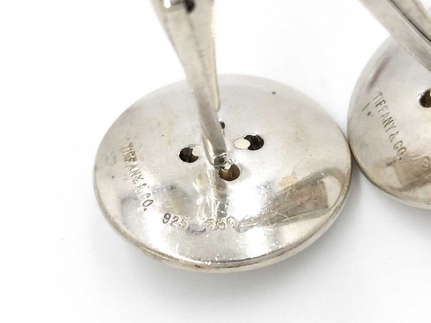 Tiffany & Co. TIFFANY Cufflinks Button Motif 925x750 11.7g Tie Pin/Cufflinks