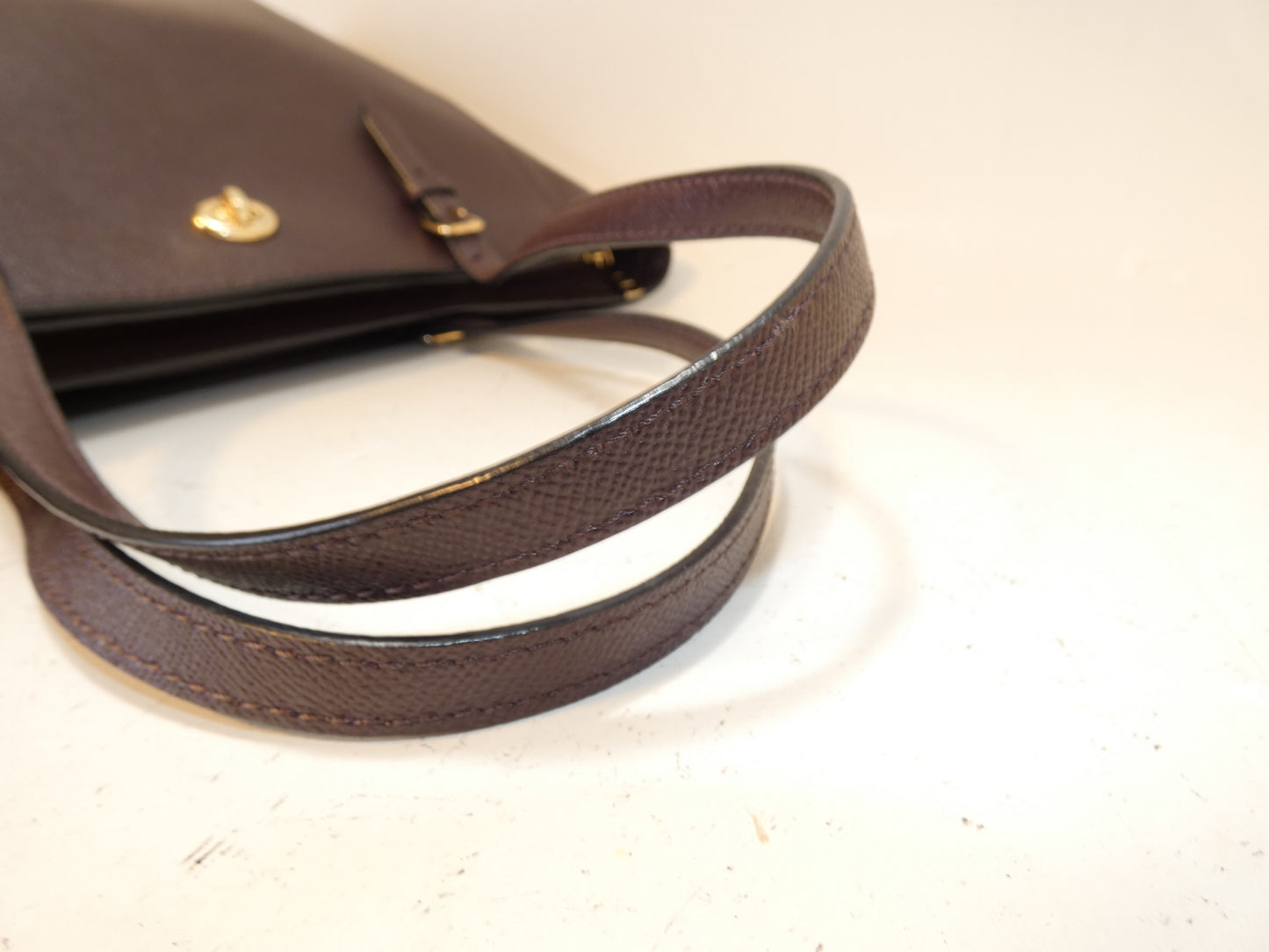 COACH Turnlock Leather Tote Shoulder Bag