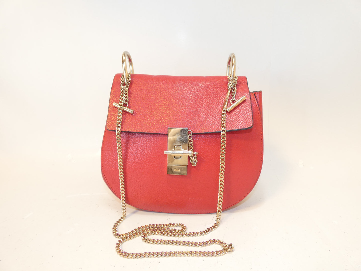 Chloe Drew Leather Chain Shoulder Bag