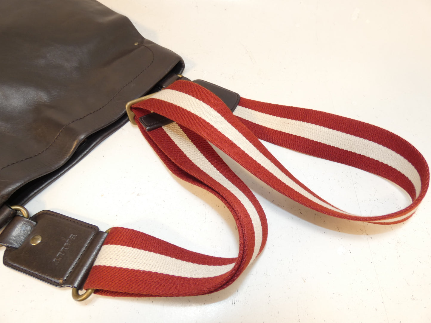 BALLY Leather Dark Brown Shoulder Bag