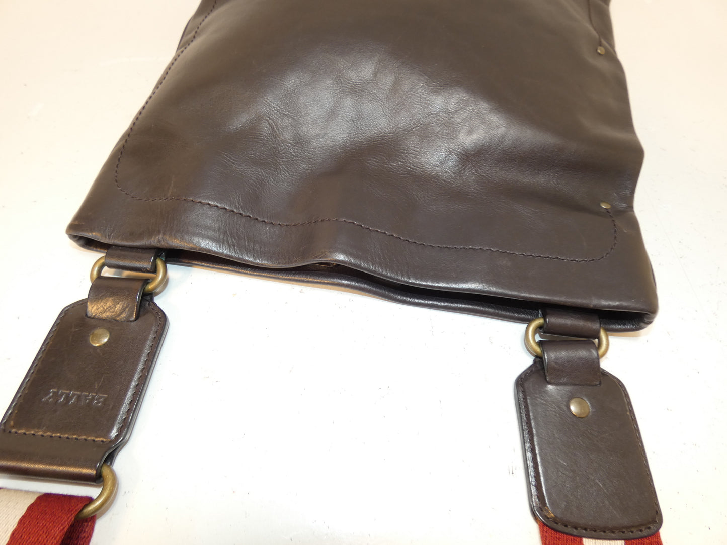 BALLY Leather Dark Brown Shoulder Bag