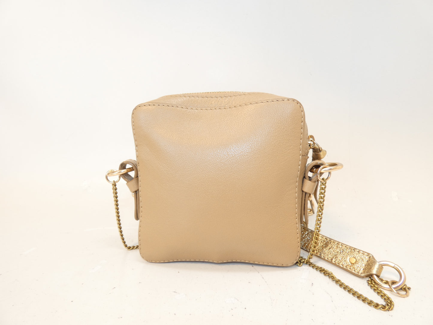 SEE BY CHLOE SEE BY CHLOE Leather Suede Joan Camera Bag with Chain Shoulder Strap
