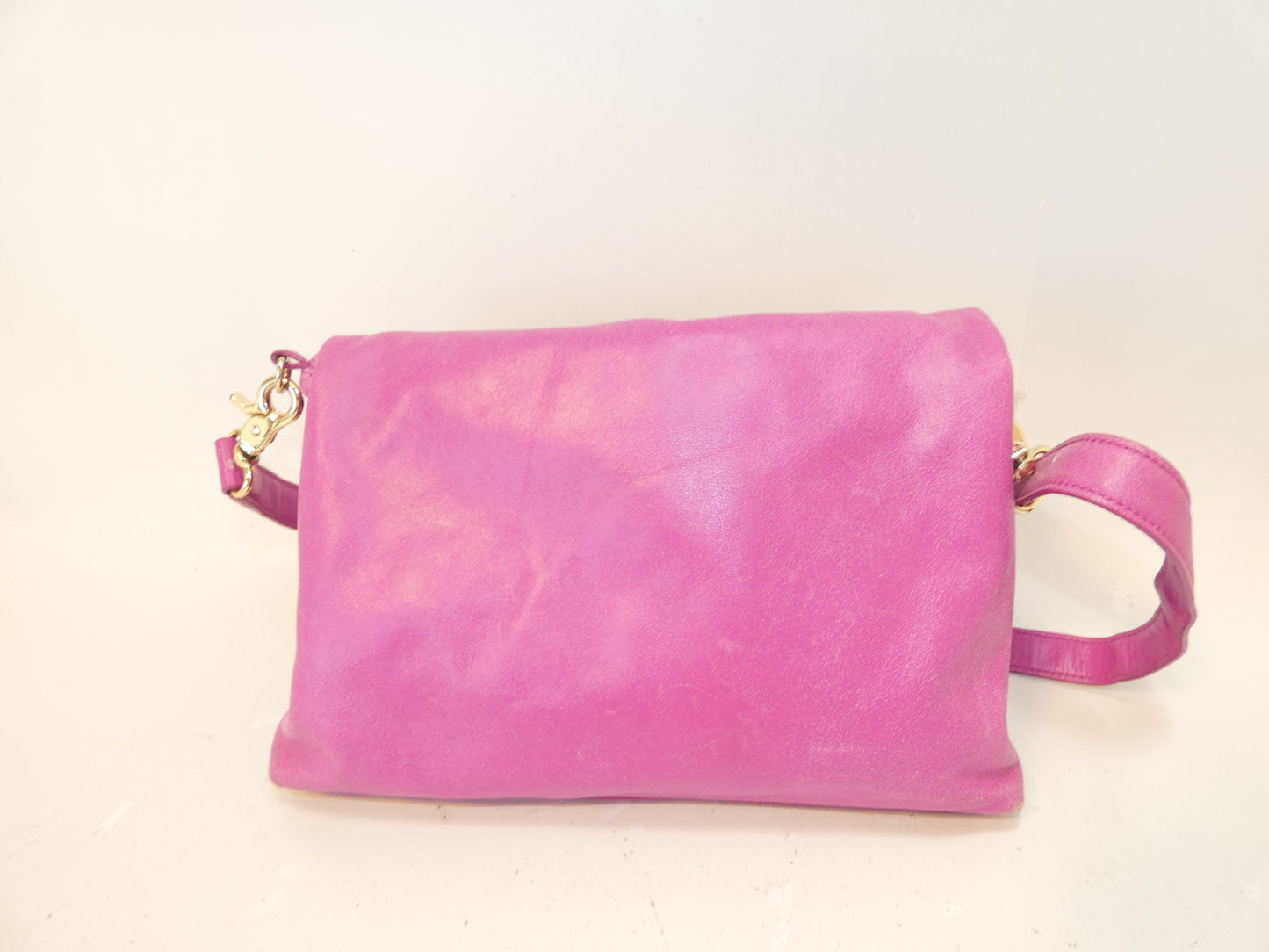 Tory Burch Logo Leather Pink Shoulder Bag