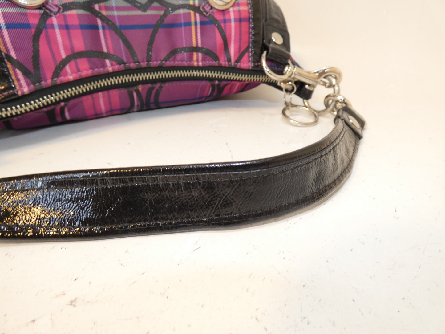 COACH 2-way Check Signature Hand Shoulder Bag