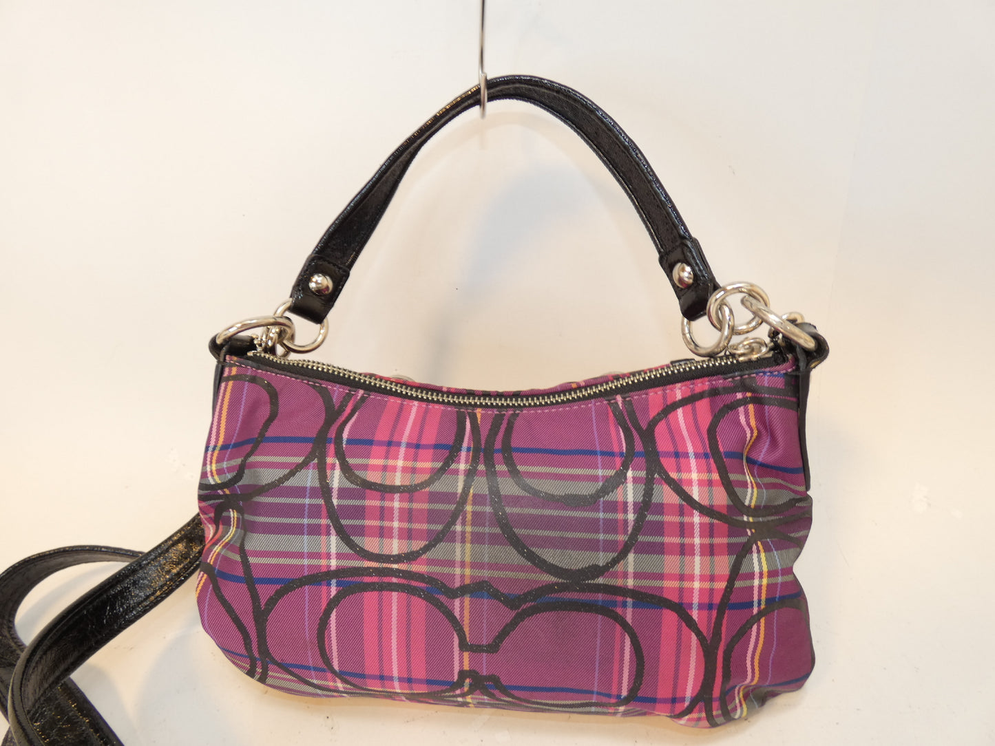 COACH 2-way Check Signature Hand Shoulder Bag
