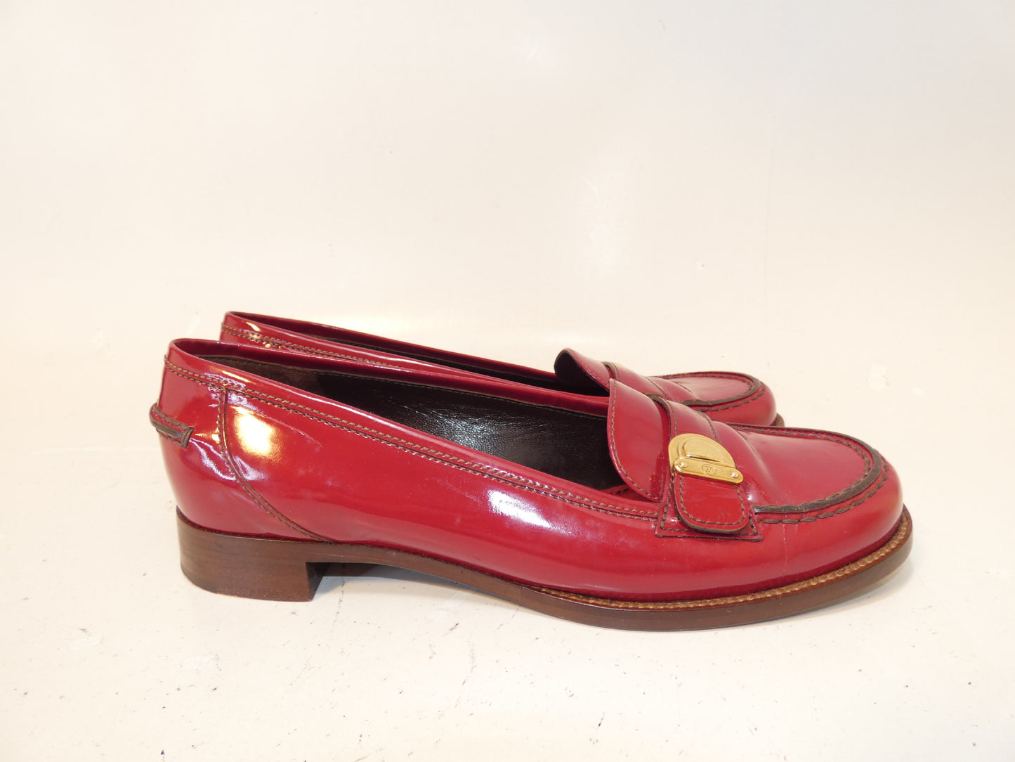 LOUIS VUITTON LOUIS VUITTON Leather Loafers Size 36 Pumps