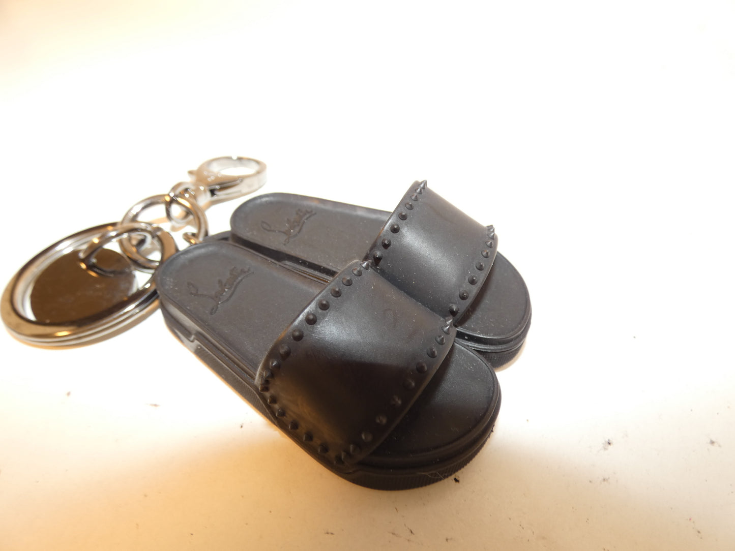 Christian Louboutin Sandal Motif Black Key Ring Key Case Key Holder
