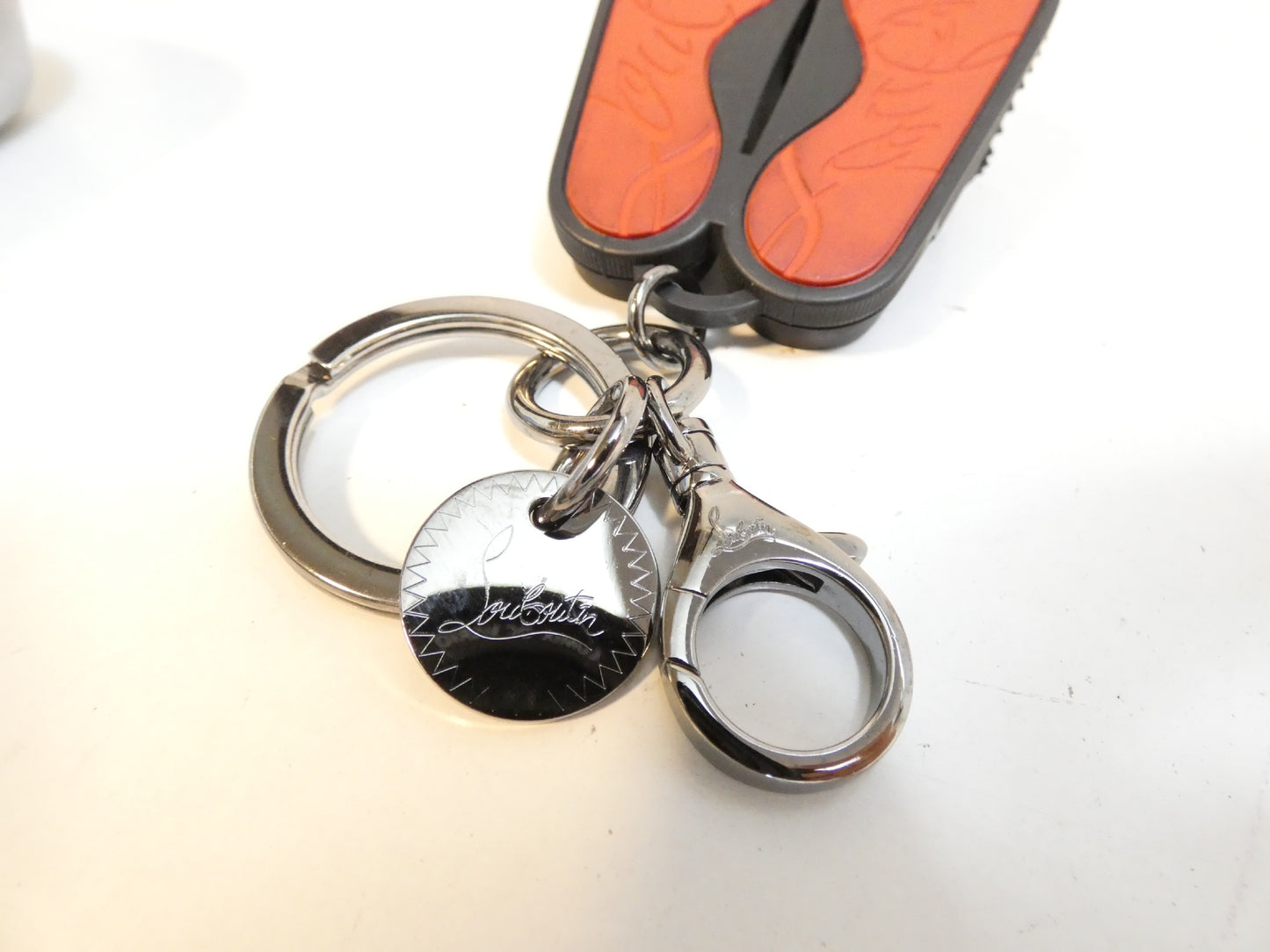 Christian Louboutin Sandal Motif Black Key Ring Key Case Key Holder