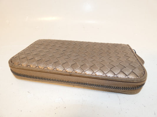 BOTTEGA VENETA BOTTEGA VENETA Intrecciato Round Zip Long Wallet