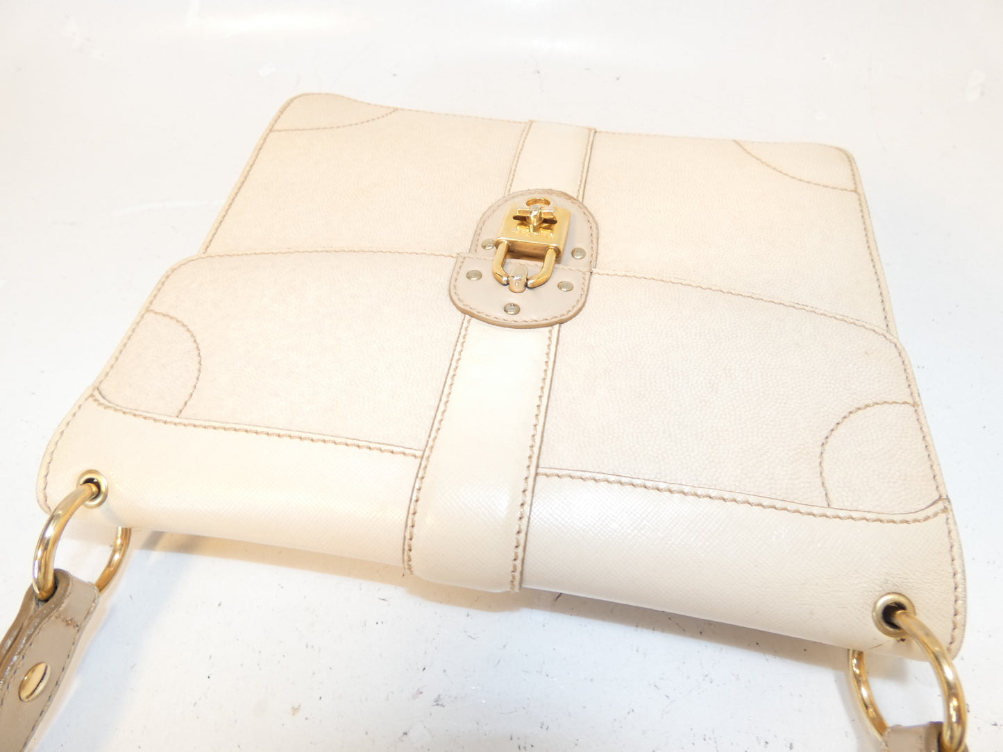 Salvatore Ferragamo Gancini Rock Caviar Leather Shoulder Bag