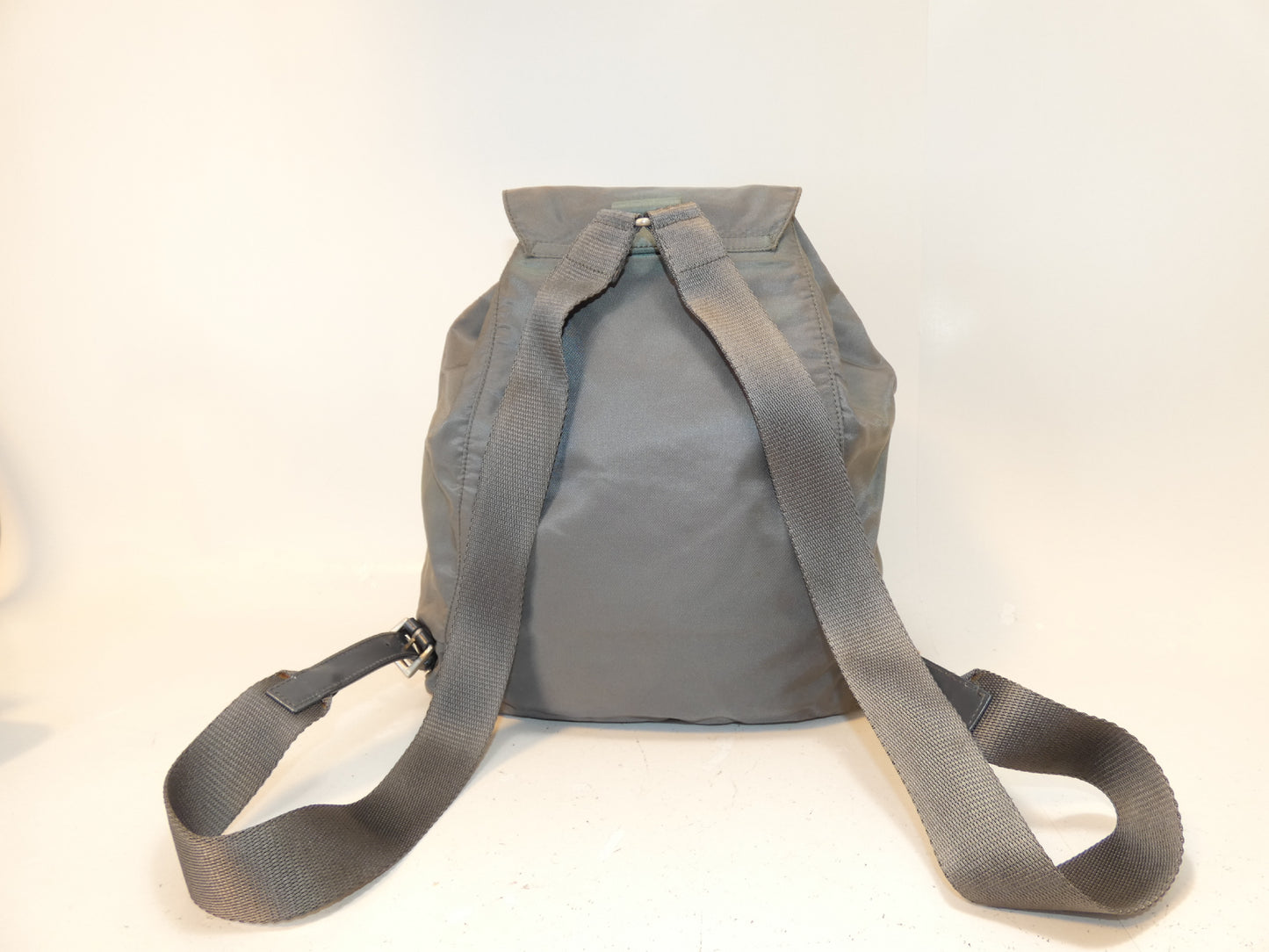 PRADA Nylon Triangle Plate Backpack
