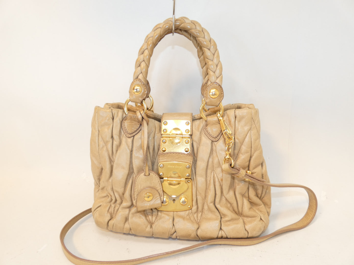 Miu Miu Miu Miu 2-way Matelasse Leather Hand Shoulder Bag