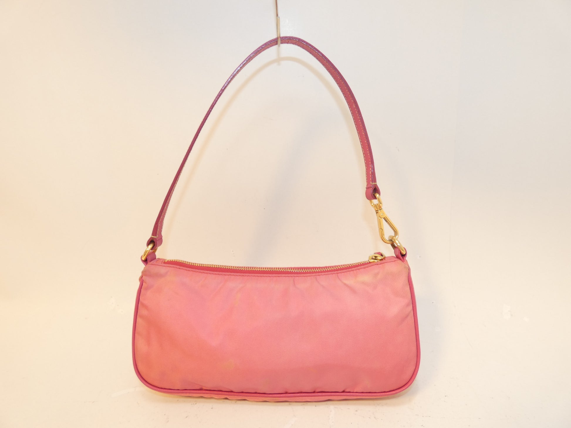 PRADA Front Logo Saffiano Nylon Hand One-Shoulder Handbag