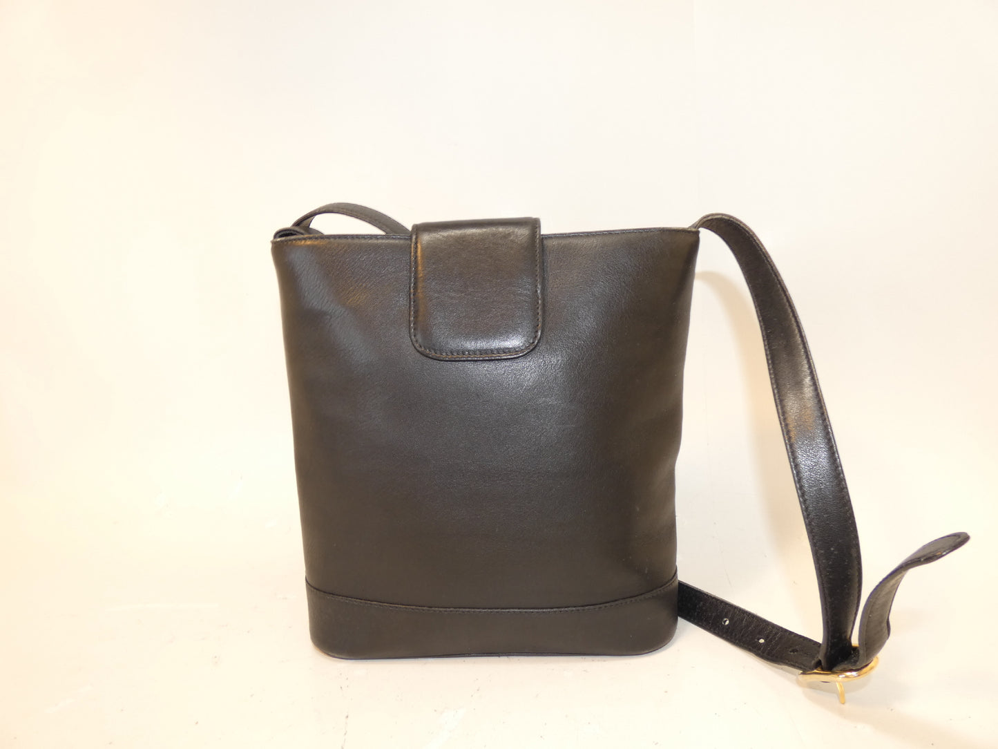 GUCCI Interlocking Leather Black Push Lock Shoulder Bag