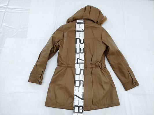 MaxMara Eco Leather Coat Brown Size 38 Coat