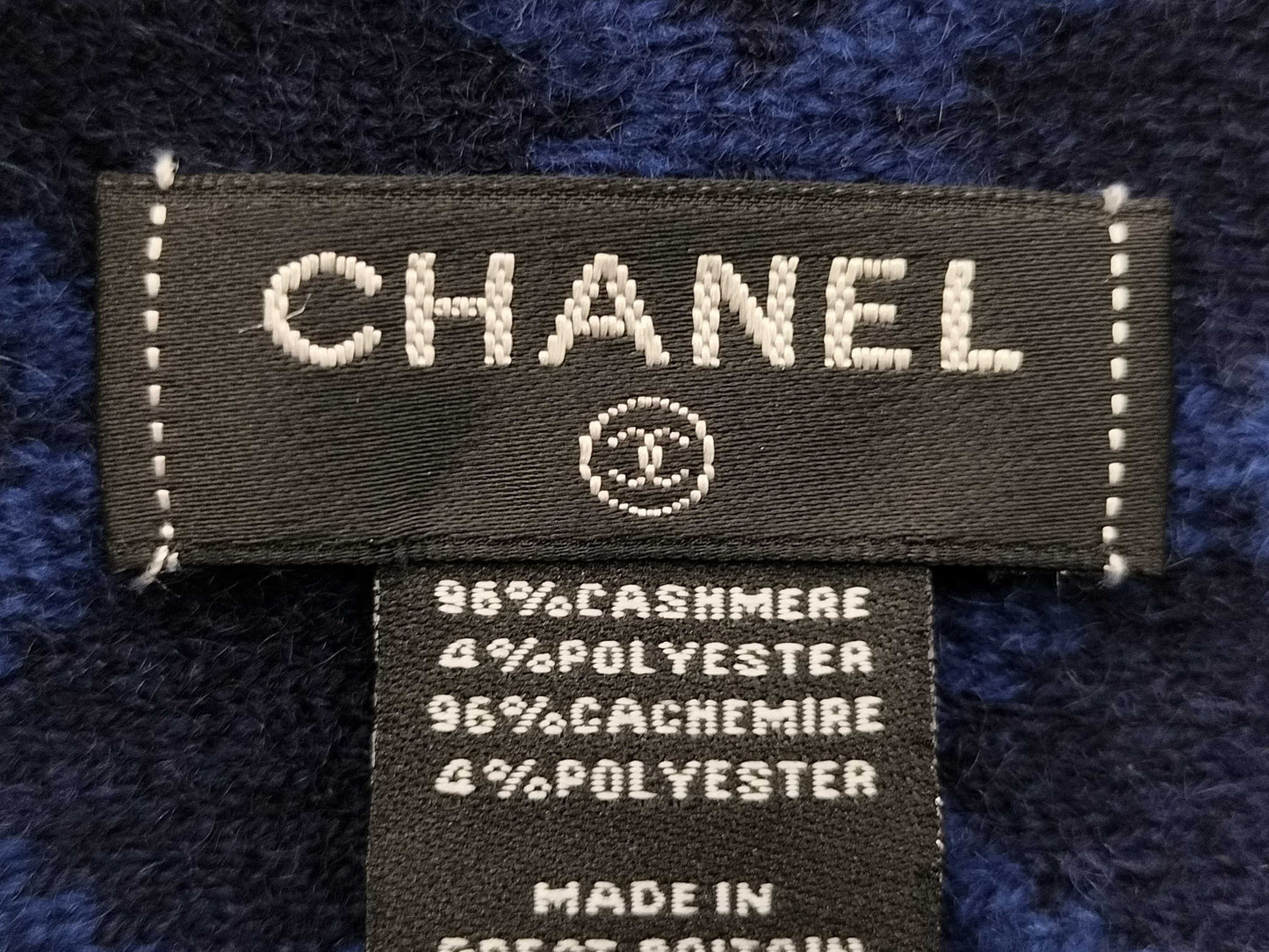 CHANEL Large Scarf Navy