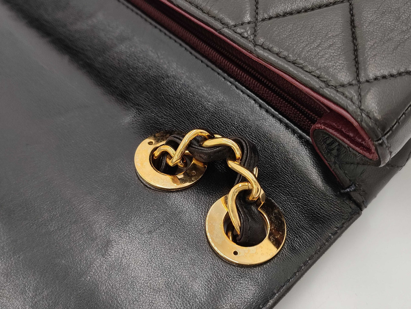 CHANEL Lambskin Matelasse Chain Shoulder Bag with Medium Lining