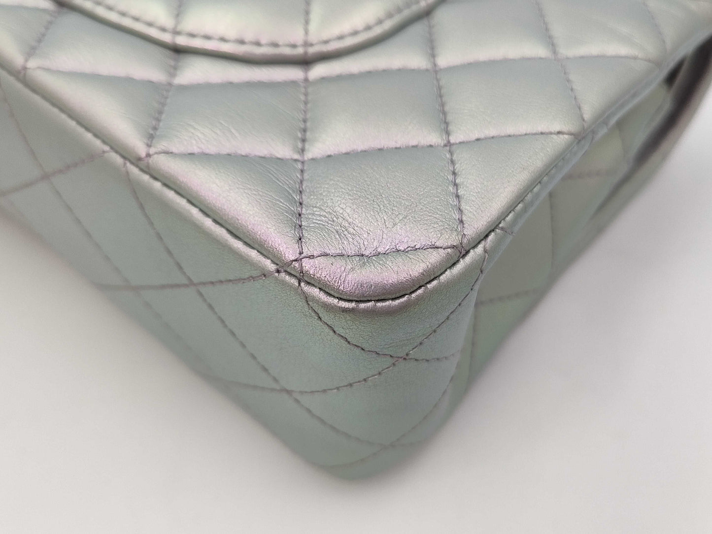 CHANEL Lambskin W25 Rampoule Silver Shoulder Bag