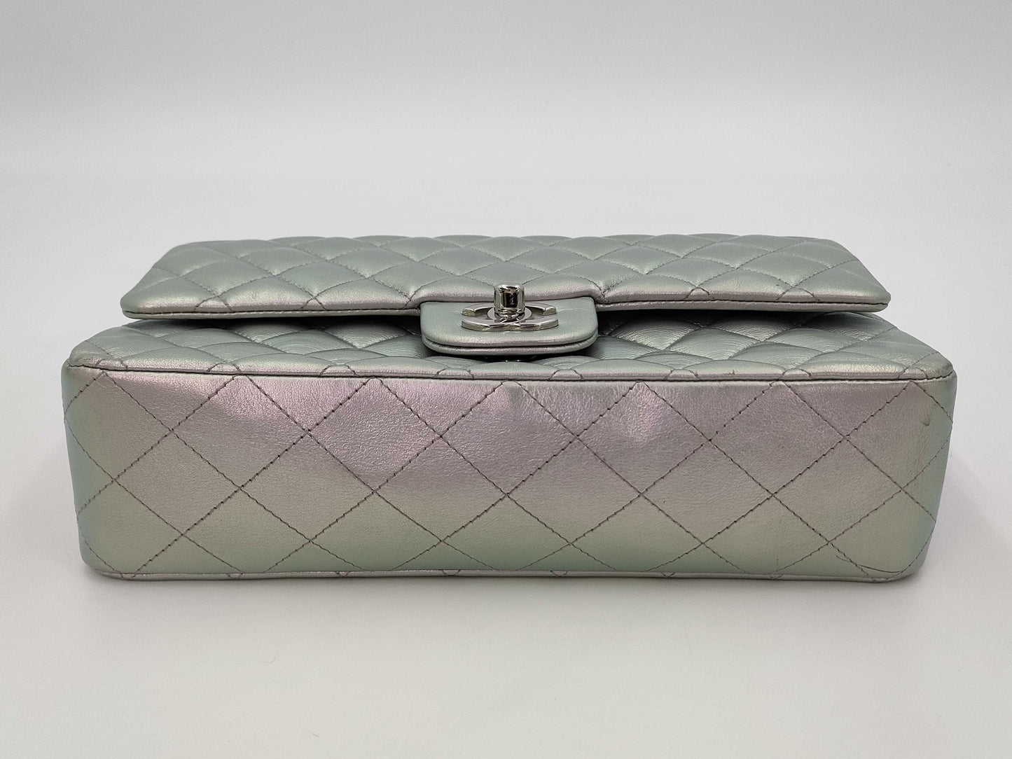CHANEL Lambskin W25 Rampoule Silver Shoulder Bag