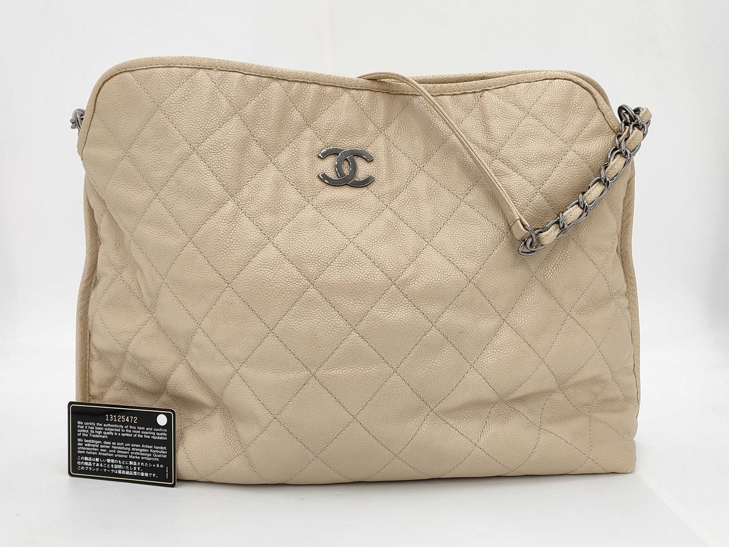 CHANEL Caviar Skin Matelasse Chain One Shoulder Bag, 20 Series, Accessories: Guarantee Card, Shoulder Bag