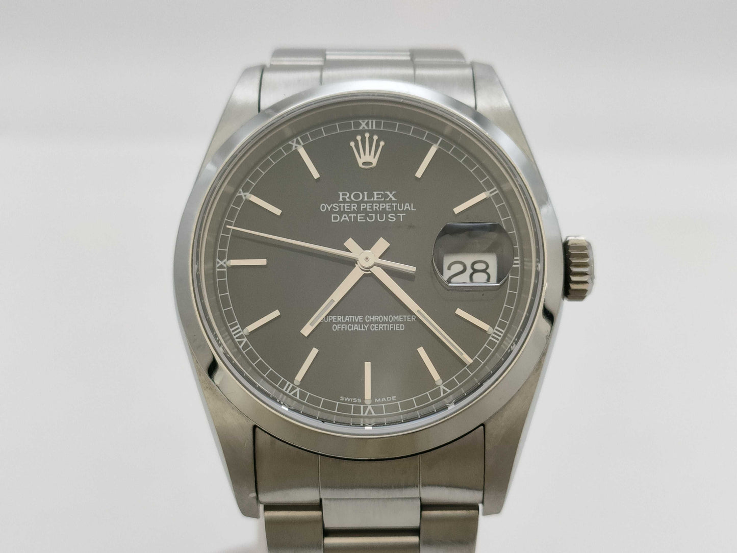 ROLEX 16200 F368004 Black Dial Boys' Watch