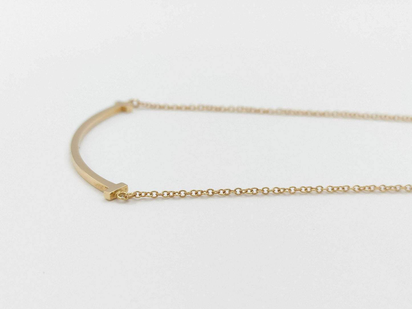 Tiffany & Co. T Smile Small Necklace in Yellow Gold and Au750, 2.8g