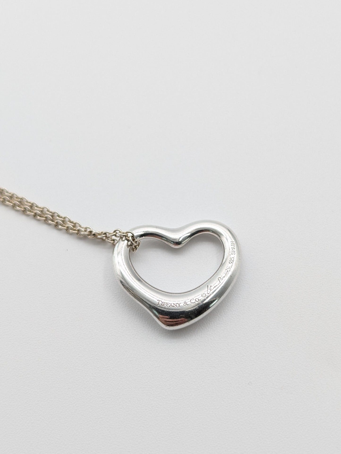 Tiffany & Co. Tiffany & Co. Open Heart Necklace, 925, Current Clasp, 7.1g