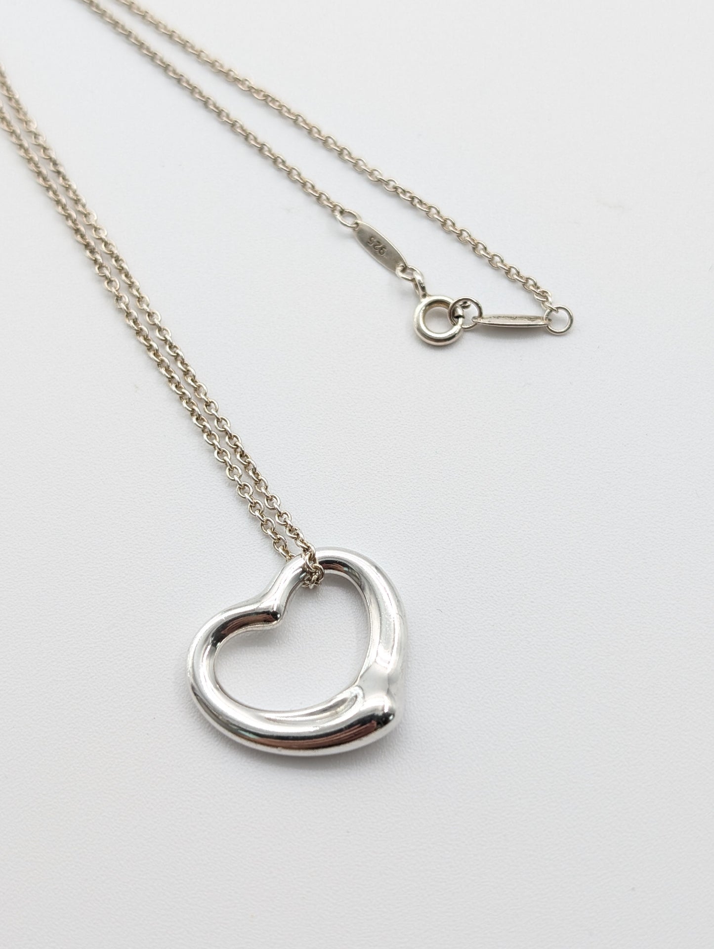Tiffany & Co. Tiffany & Co. Open Heart Necklace, 925, Current Clasp, 7.1g