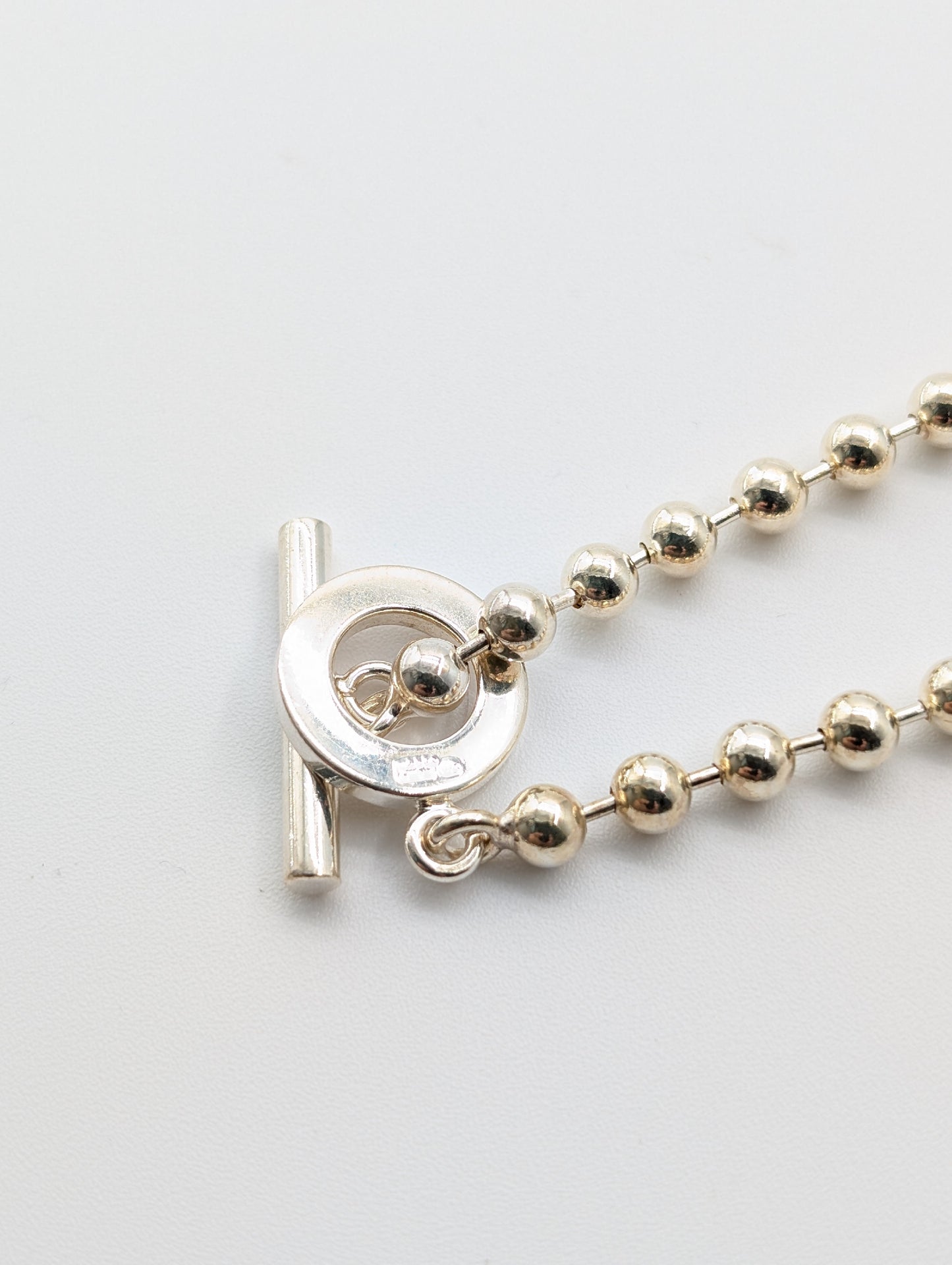 GUCCI Ball Chain Toggle 925 15.9g Bracelet/Bangle