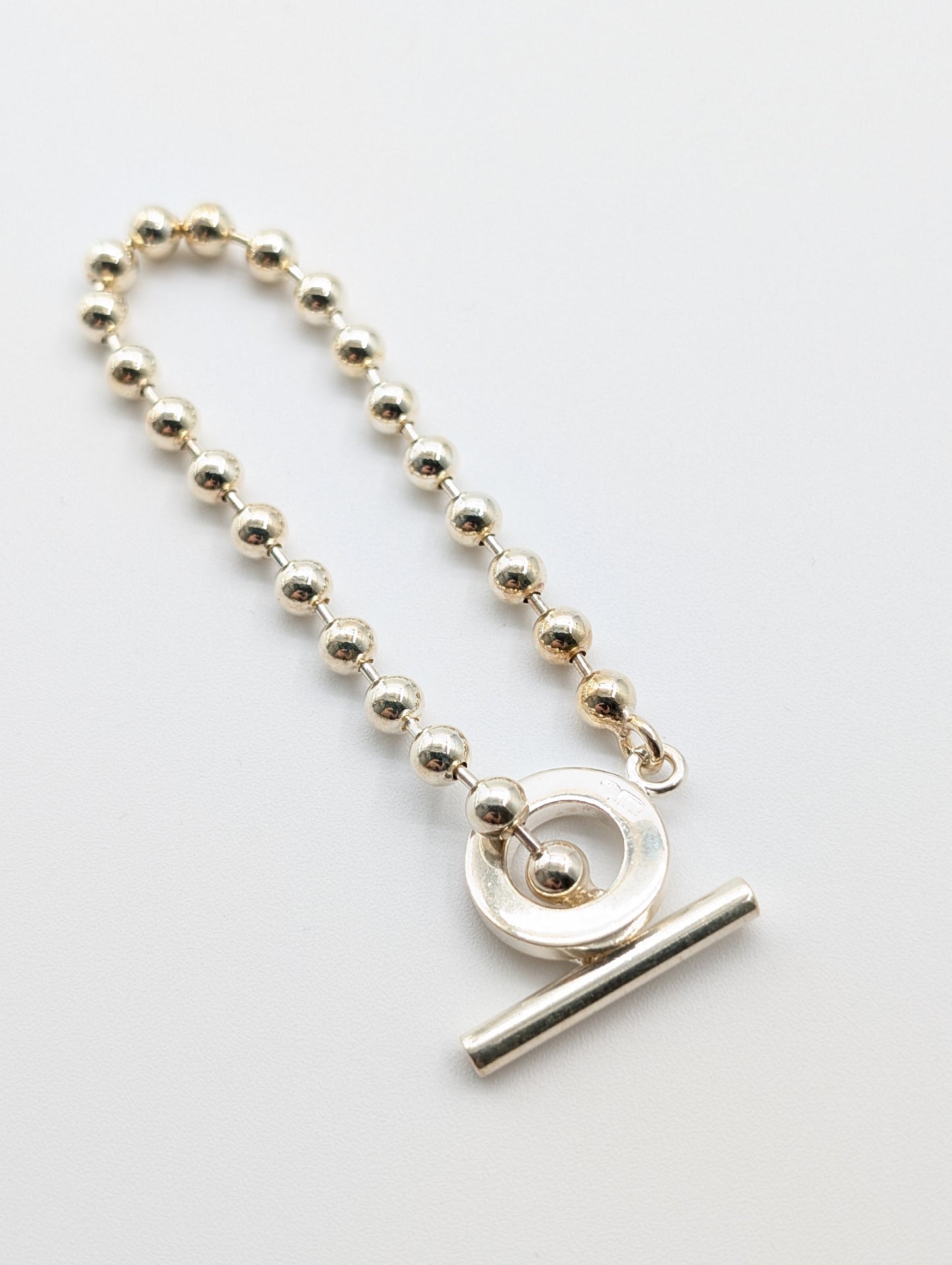 GUCCI Ball Chain Toggle 925 15.9g Bracelet/Bangle