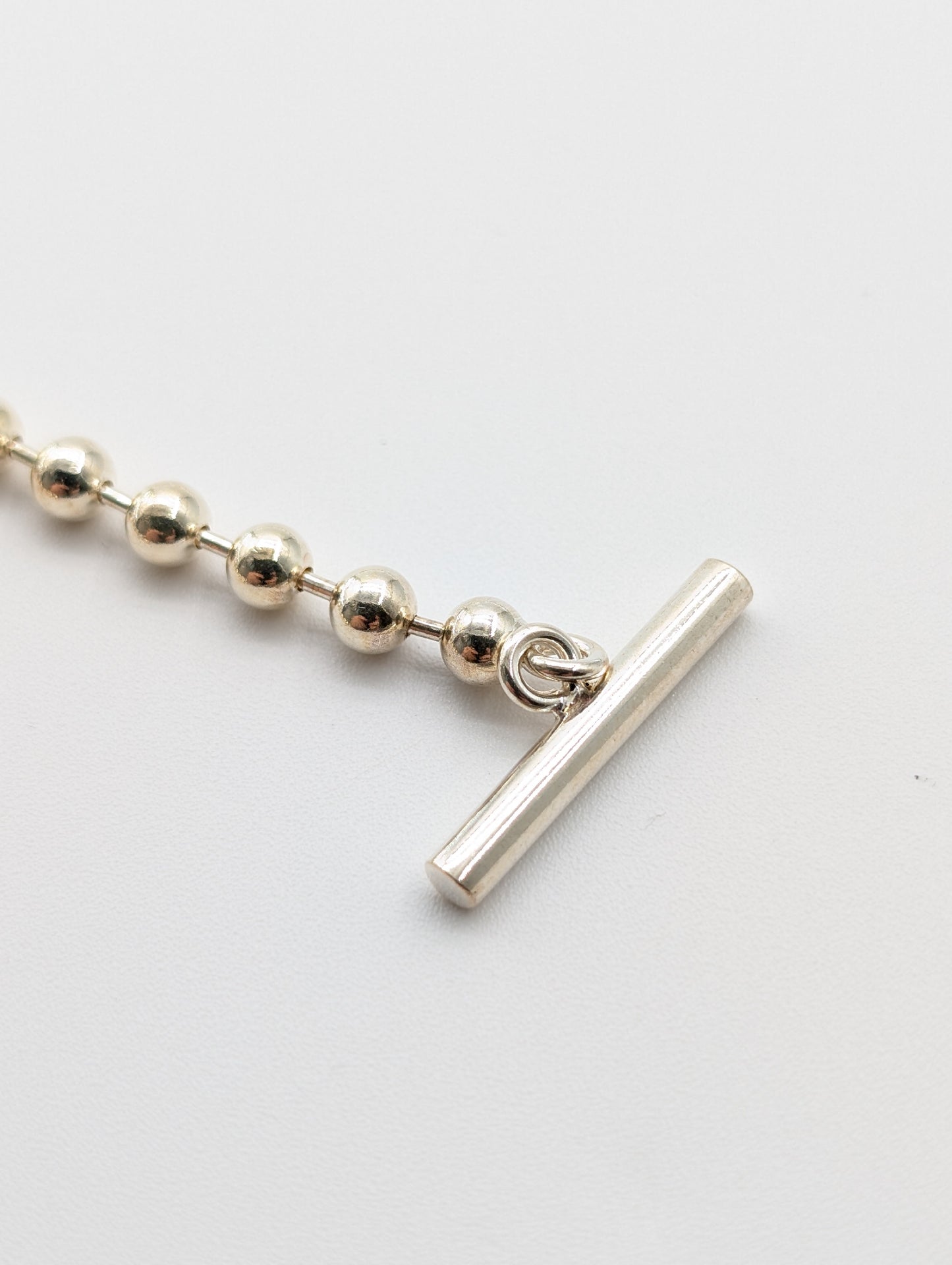GUCCI Ball Chain Toggle 925 15.9g Bracelet/Bangle