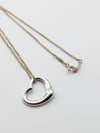 Tiffany & Co. Open Heart Necklace with Current Clasp, 925, 7.1g