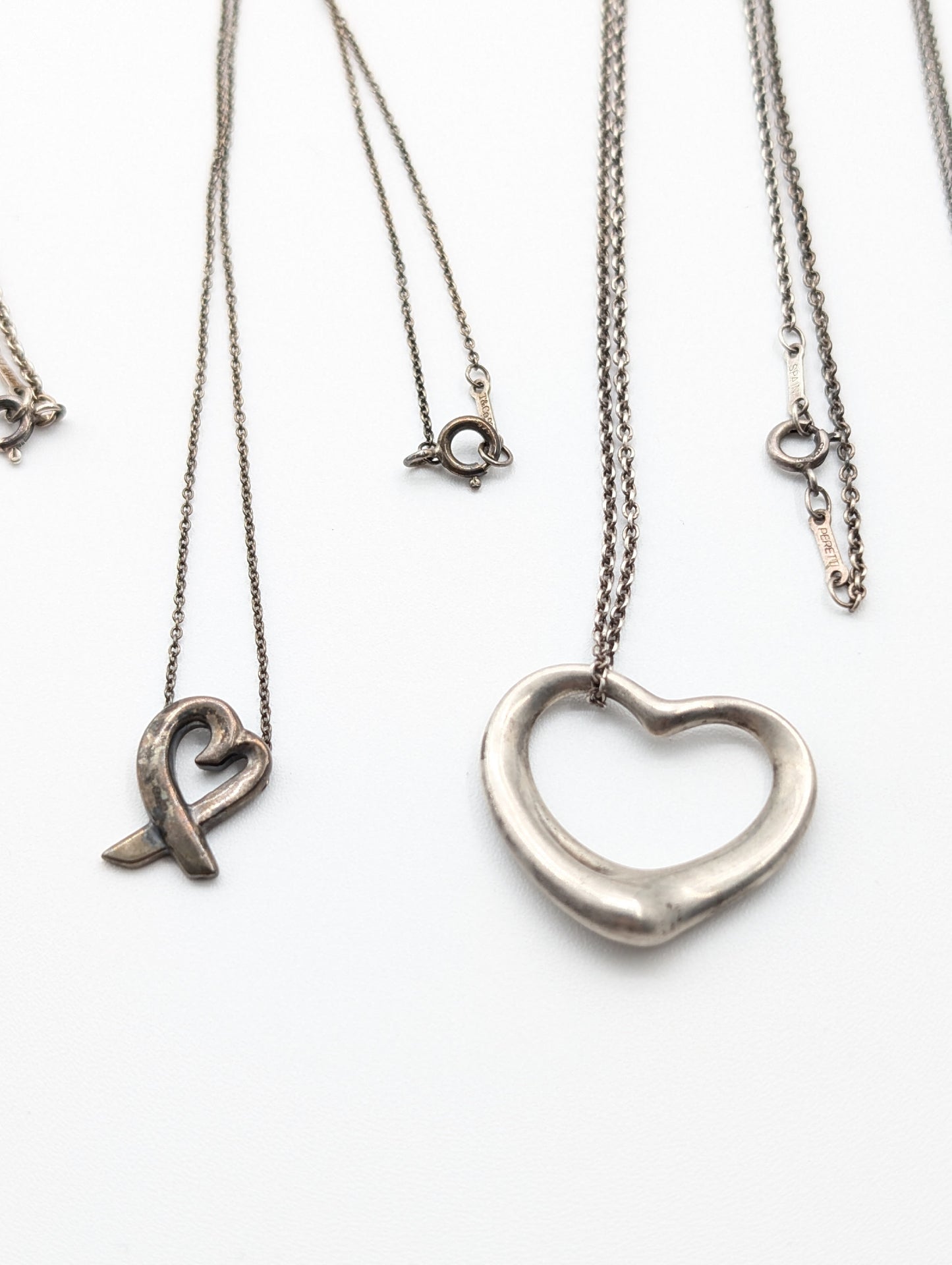 Tiffany & Co. 5-Piece Open Heart Large Necklace Set, 28.7g, Accessory Set