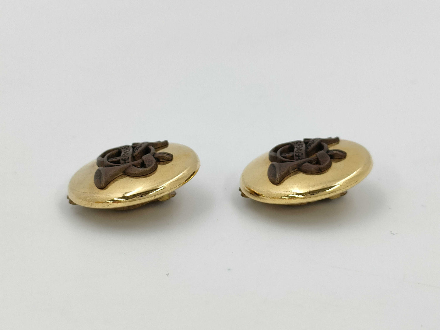 HERMES Horn Motif Earrings