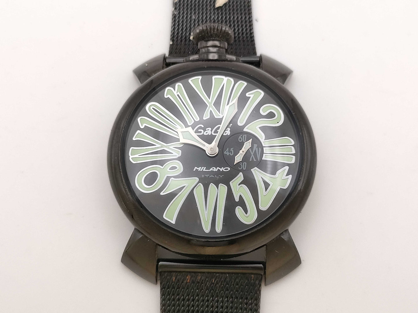 GaGa MILANO Manuale 46 10013 Quartz Black Dial Men's Watch