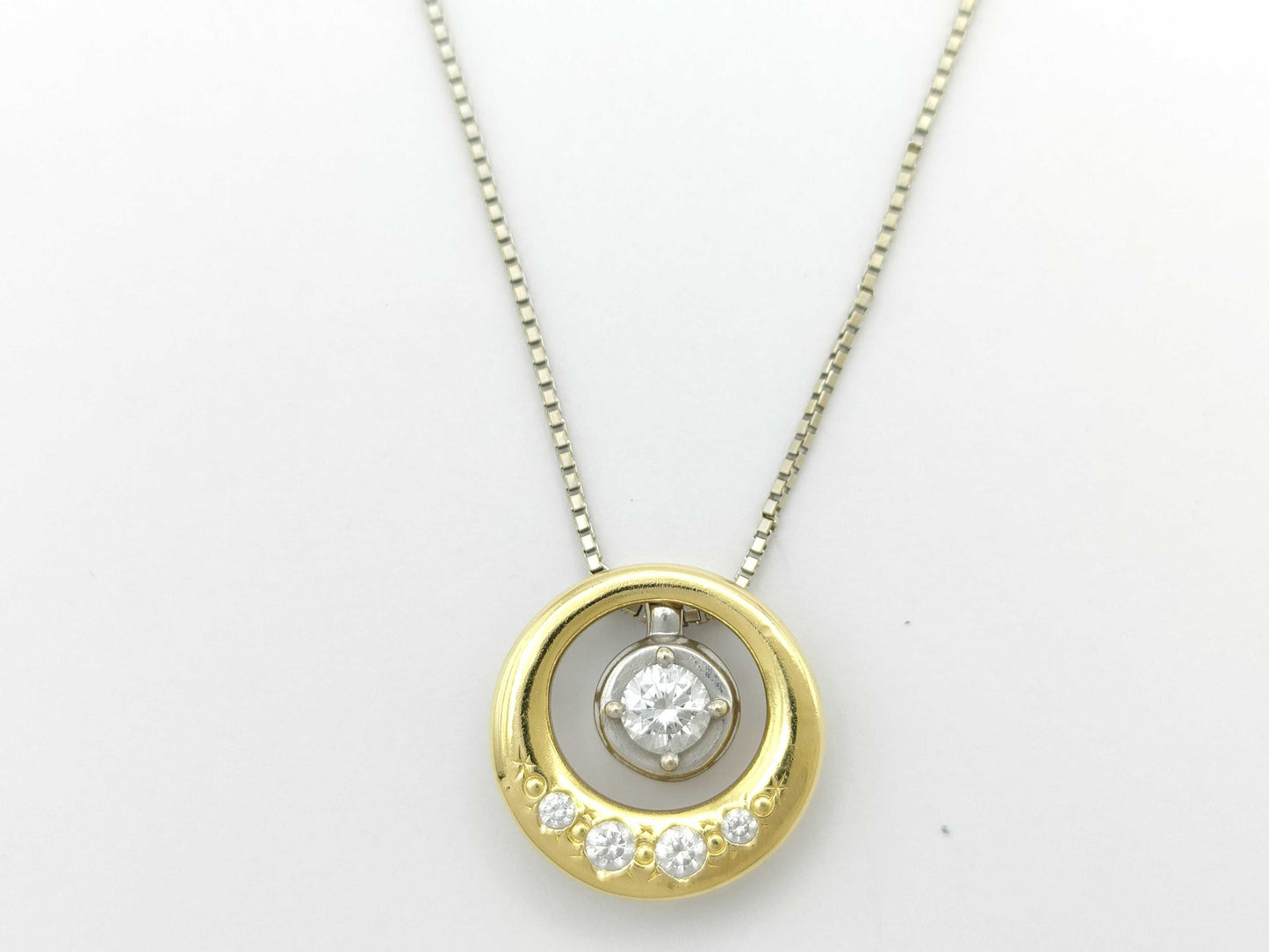 TASAKI D0.18ct FD0.09ct 750/K18WG 4.9g Necklace