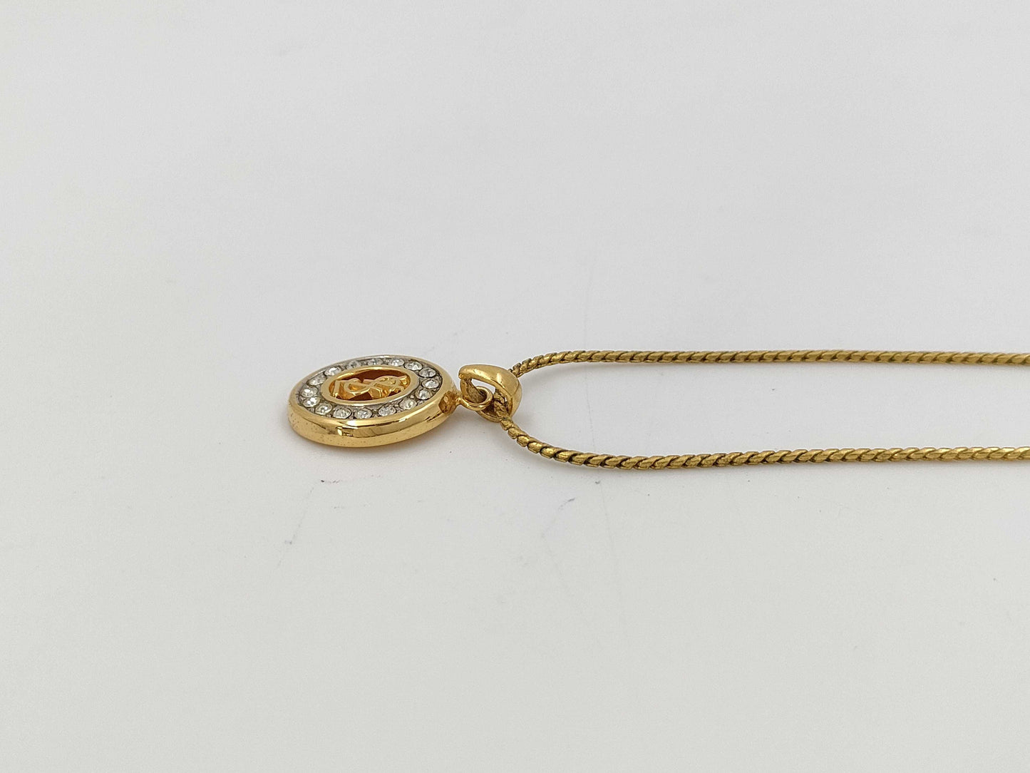 Yves Saint Laurent Gold Rhinestone Necklace