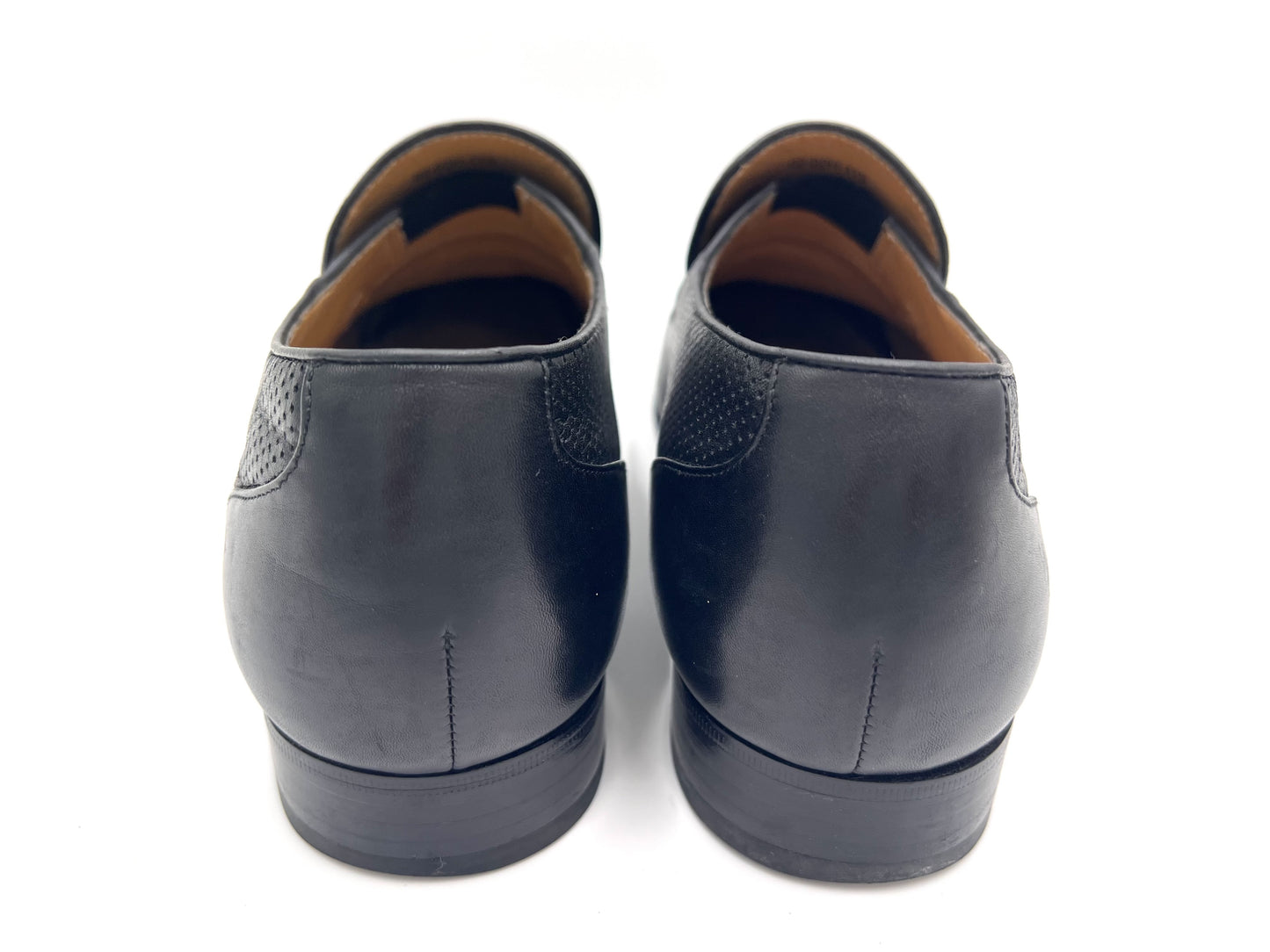 S.T. Dupont Perforated Leather Black Size 7 1/2 Loafers