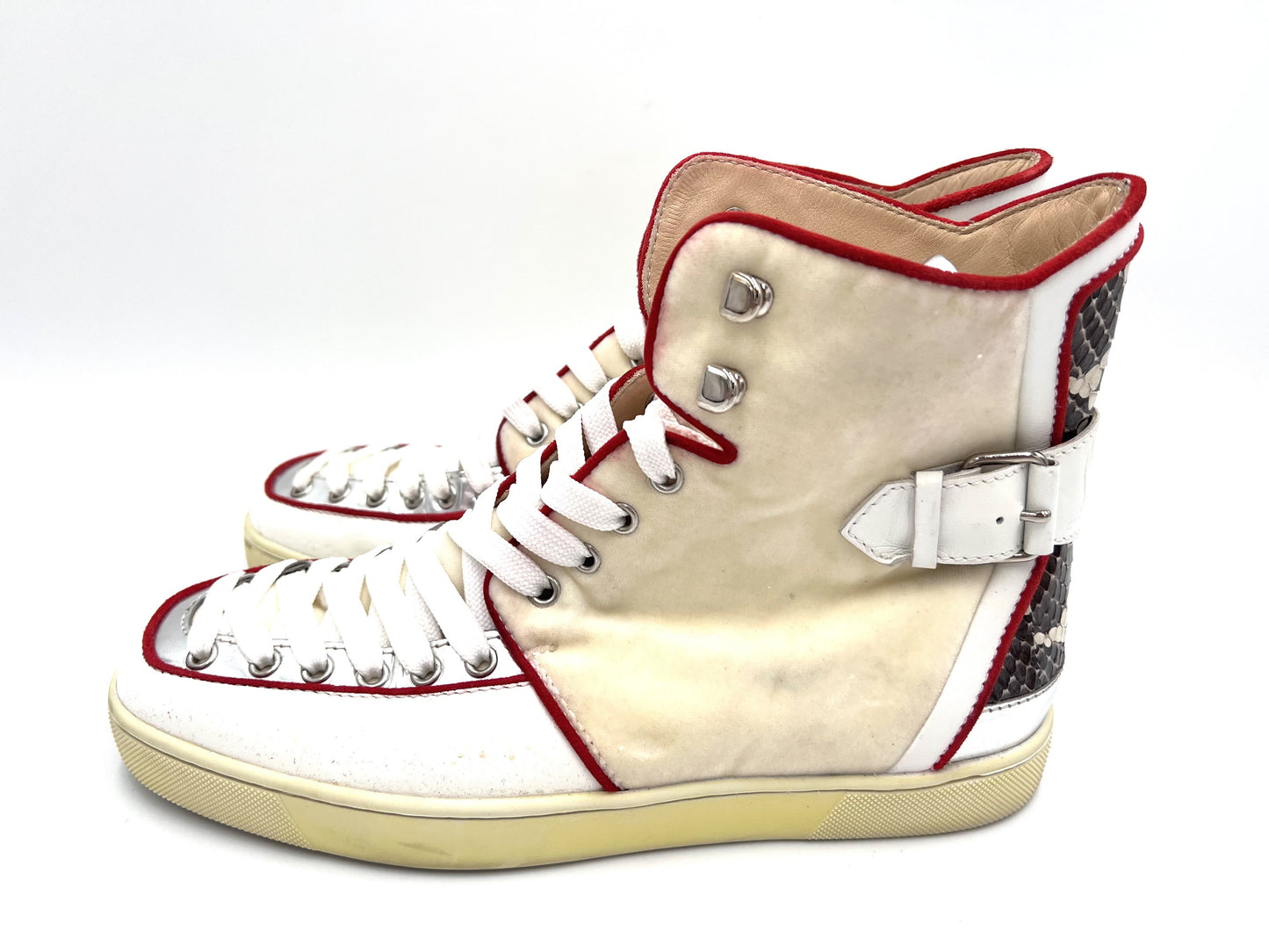 Christian Louboutin Christian Louboutin pony leather high-top sneakers, size 42