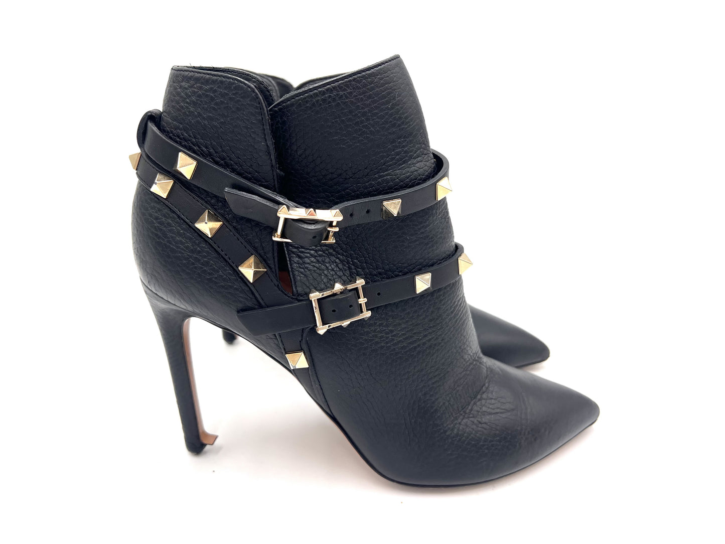 VALENTINO Garavani Leather Rockstud Short Boots Size 37 1/2 Other Shoes