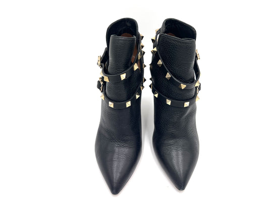 VALENTINO Garavani Leather Rockstud Short Boots Size 37 1/2 Other Shoes