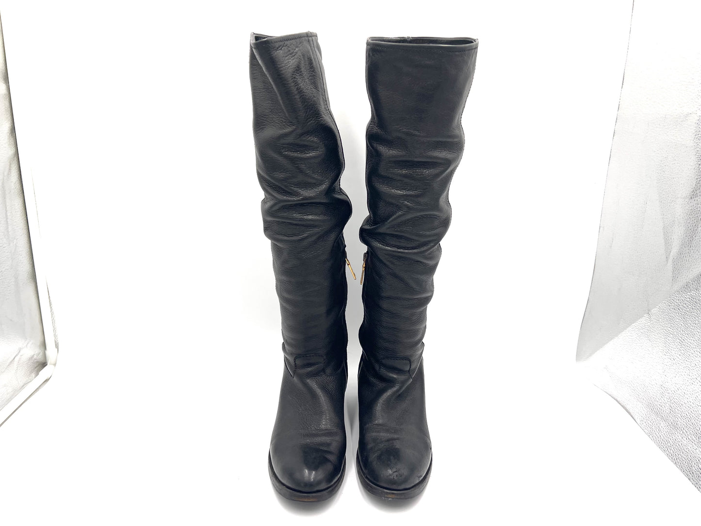 PRADA 1W012C Deerskin Side Zip Long Boots Black Size 36.5 Other Shoes