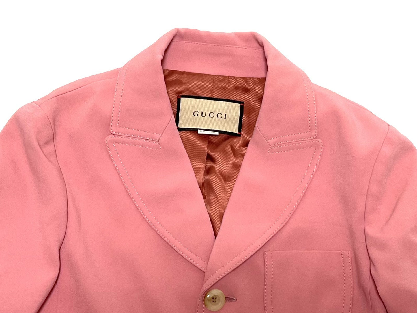 GUCCI 643294 ZKR01 Tailored Jacket, Pink, Size 40