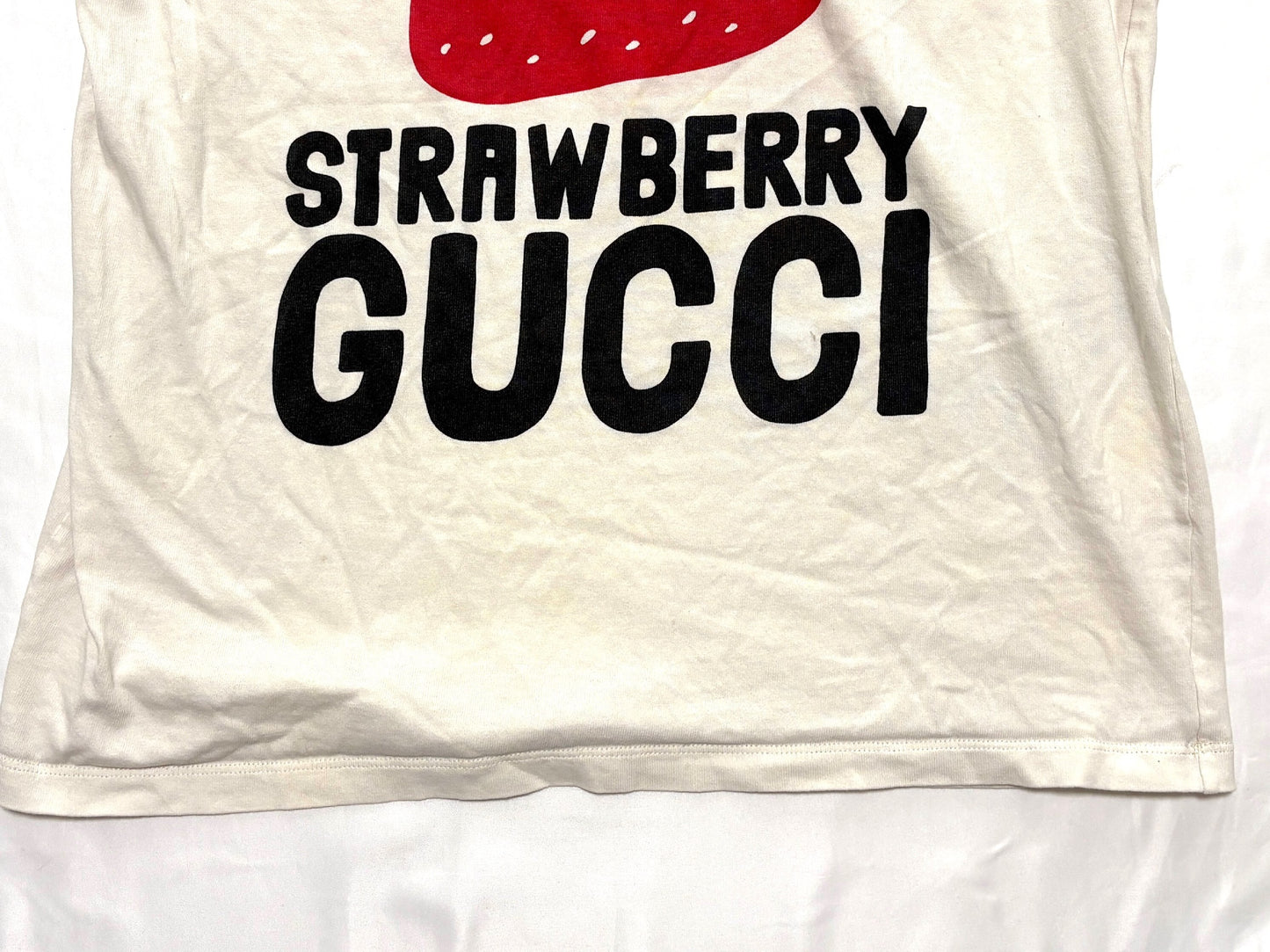 GUCCI 615044 XJDZU Strawberry White Size XS T-shirt