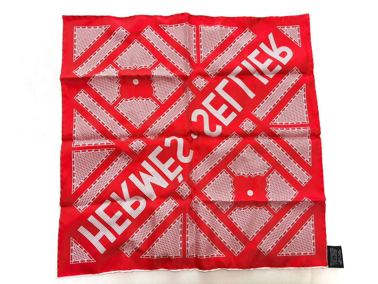 HERMES Scarf Carre 45 Serie Red 100% Silk Other Accessories