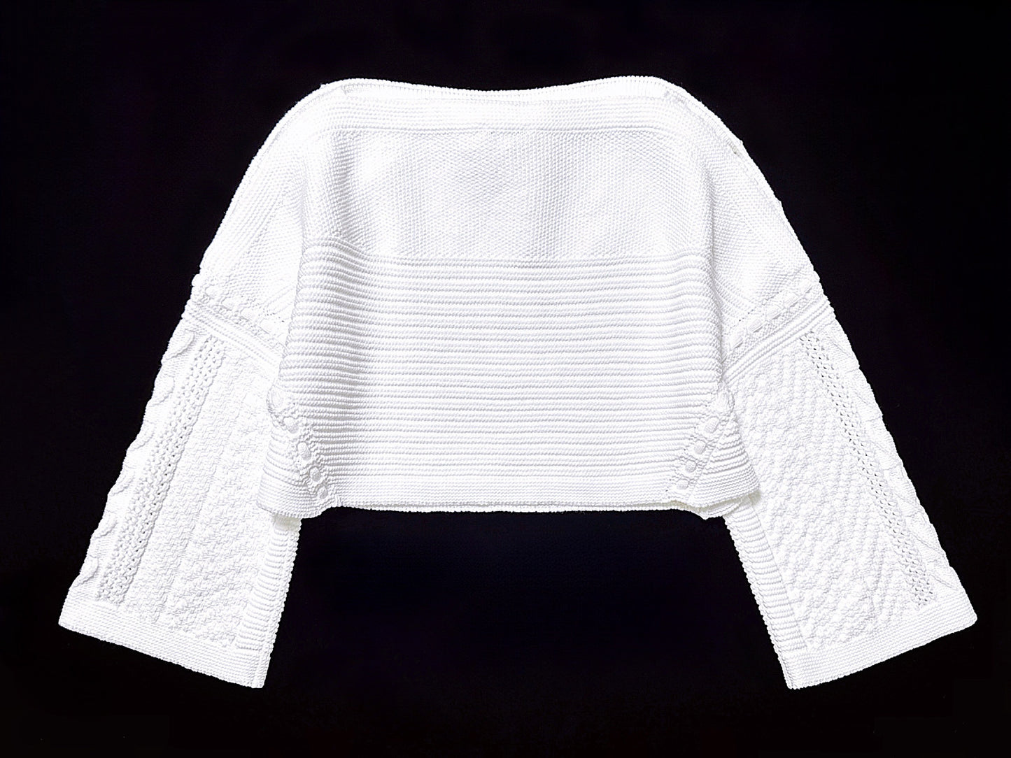 CHANEL Coco Mark Cropped Knit Top, Size 34