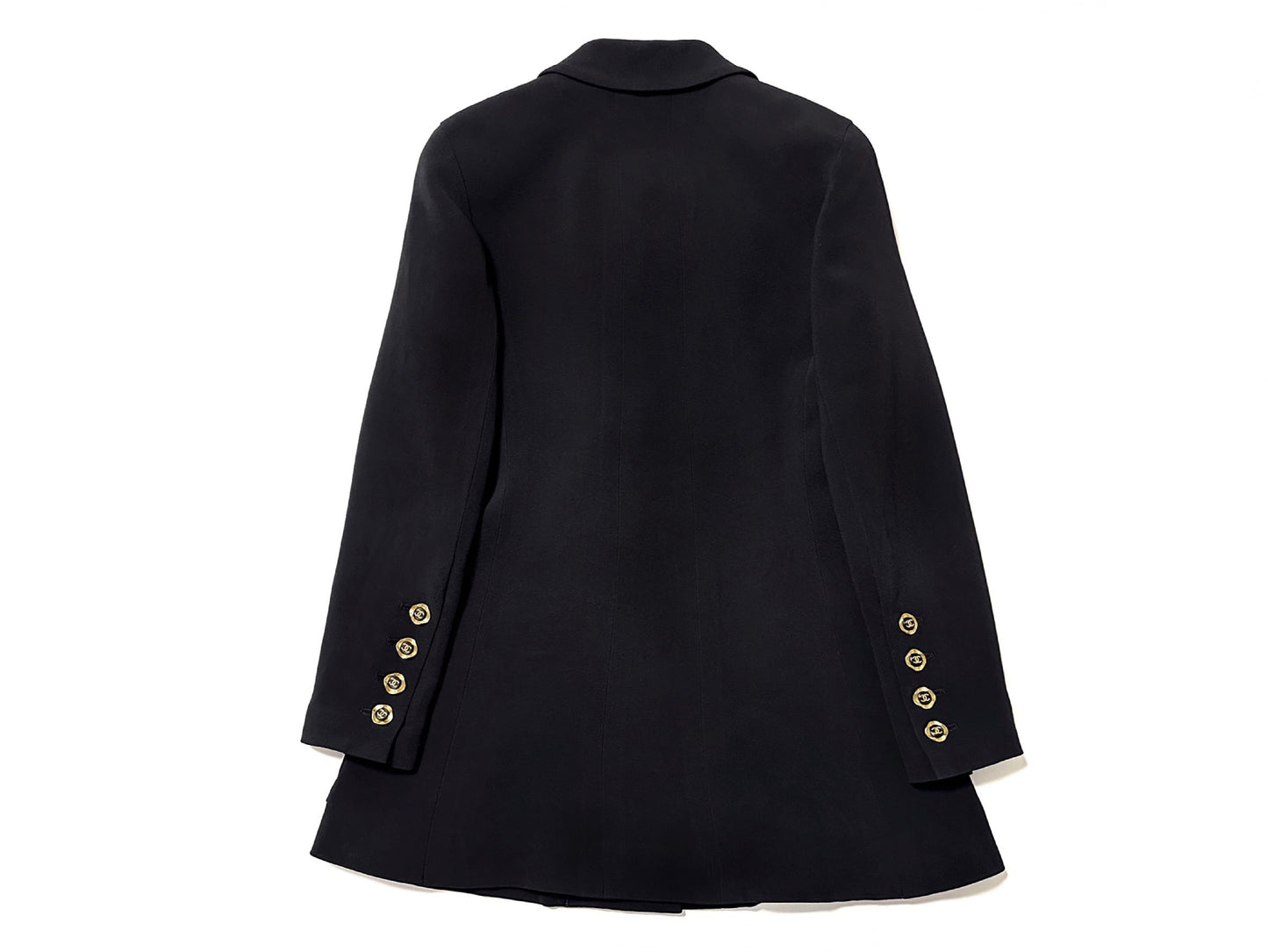 CHANEL Coco Button Double-Breasted Jacket Black Jacket