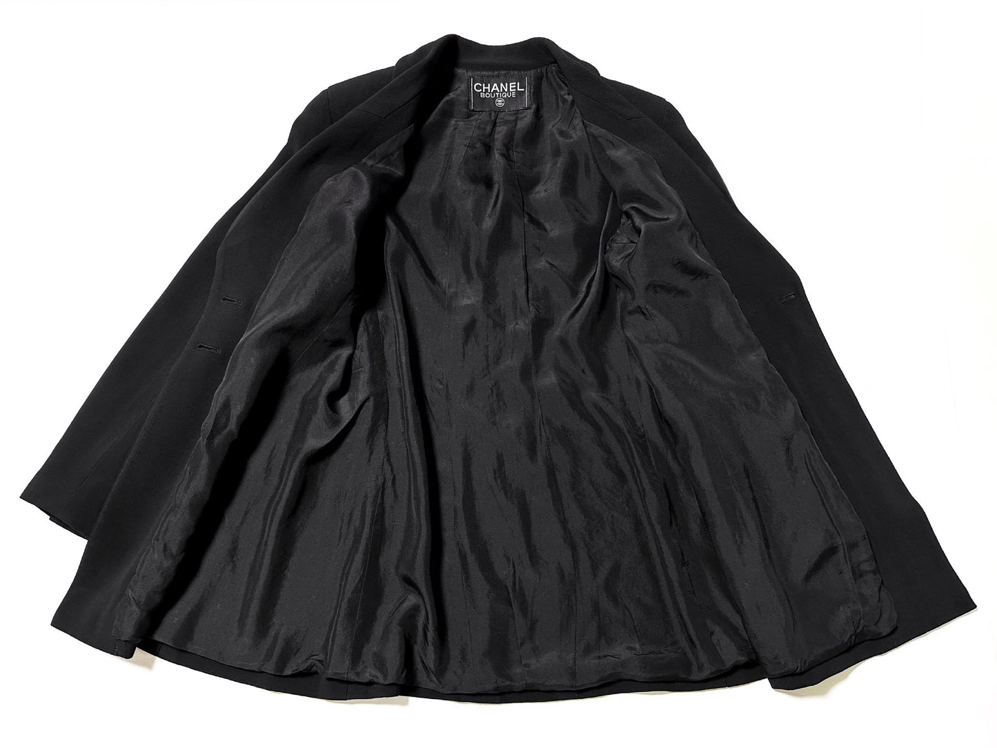 CHANEL Coco Button Double-Breasted Jacket Black Jacket