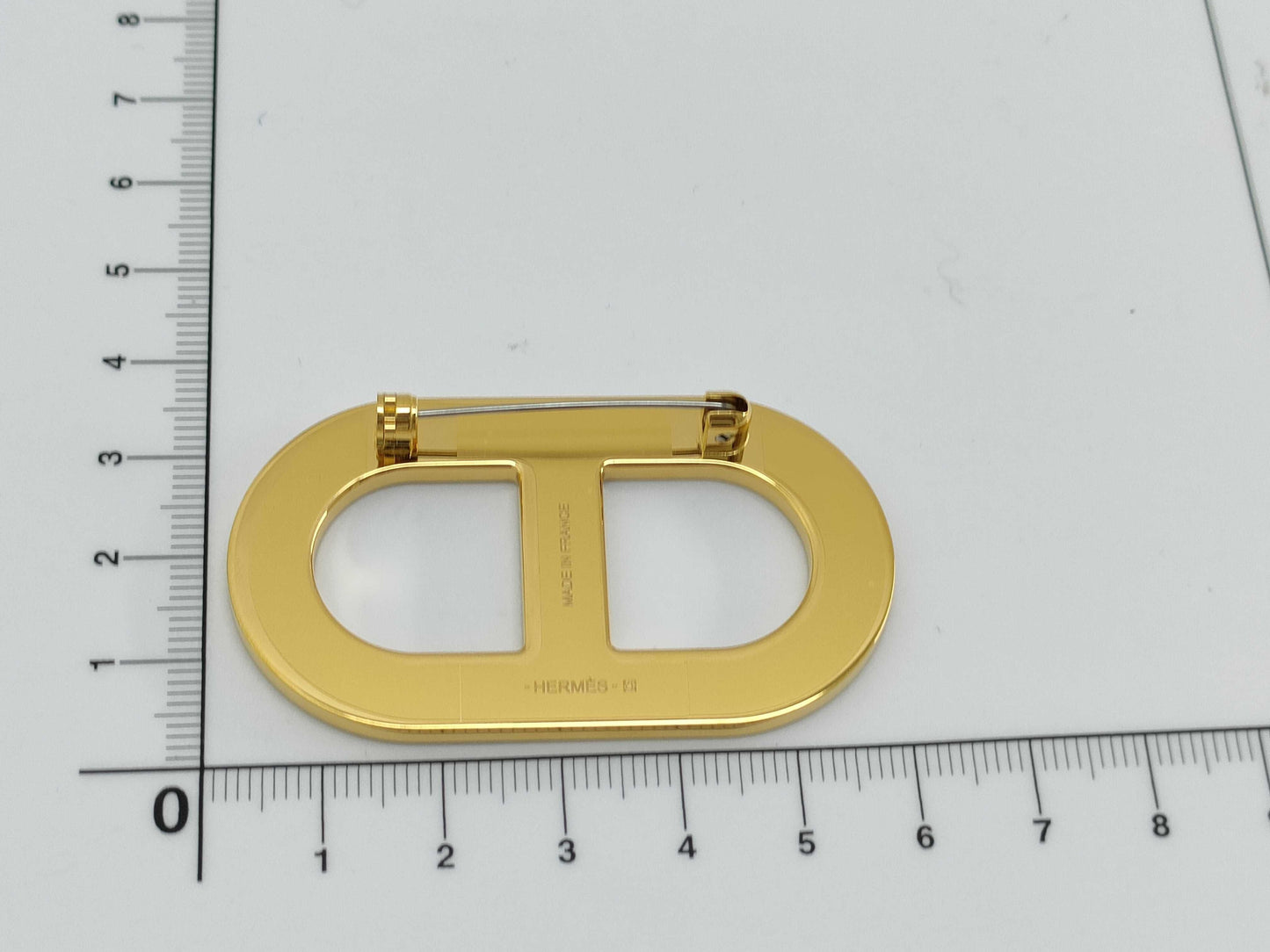 HERMES Chaine d'Ancre Brooch, Gold Hardware, Protective Film Included