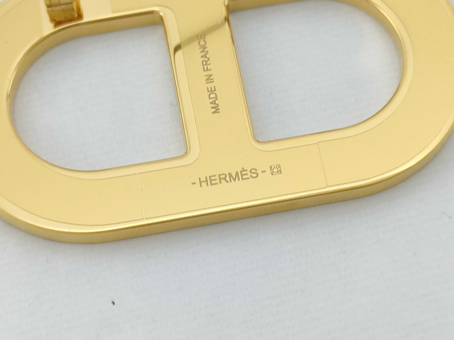 HERMES Chaine d'Ancre Brooch, Gold Hardware, Protective Film Included